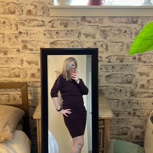 Knitted off the shoulder dress